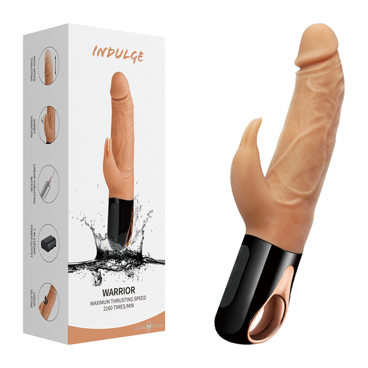 Vibromasseur lapin à poussée réaliste